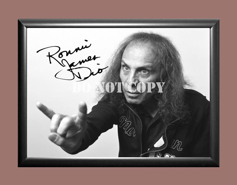 Ronnie James Dio Black Sabbath Band 3 Signed Autographed Poster Photo A2 16.5x23.4""