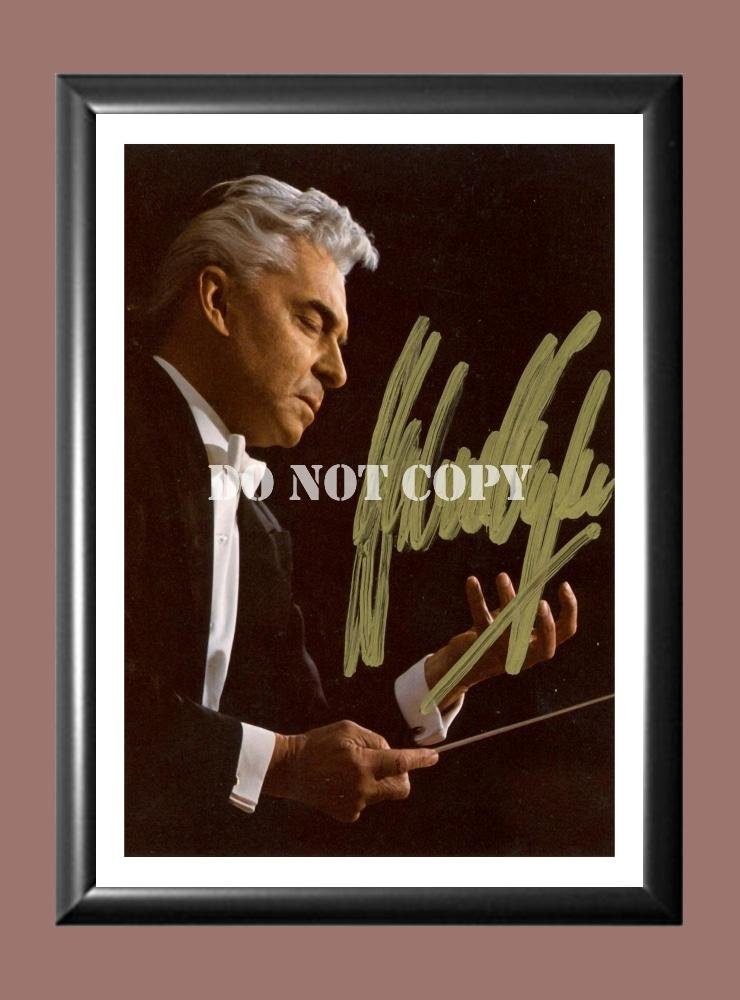 Herbert von Karajan Austrian conductor Signed Autographed Poster Photo A2 16.5x23.4""