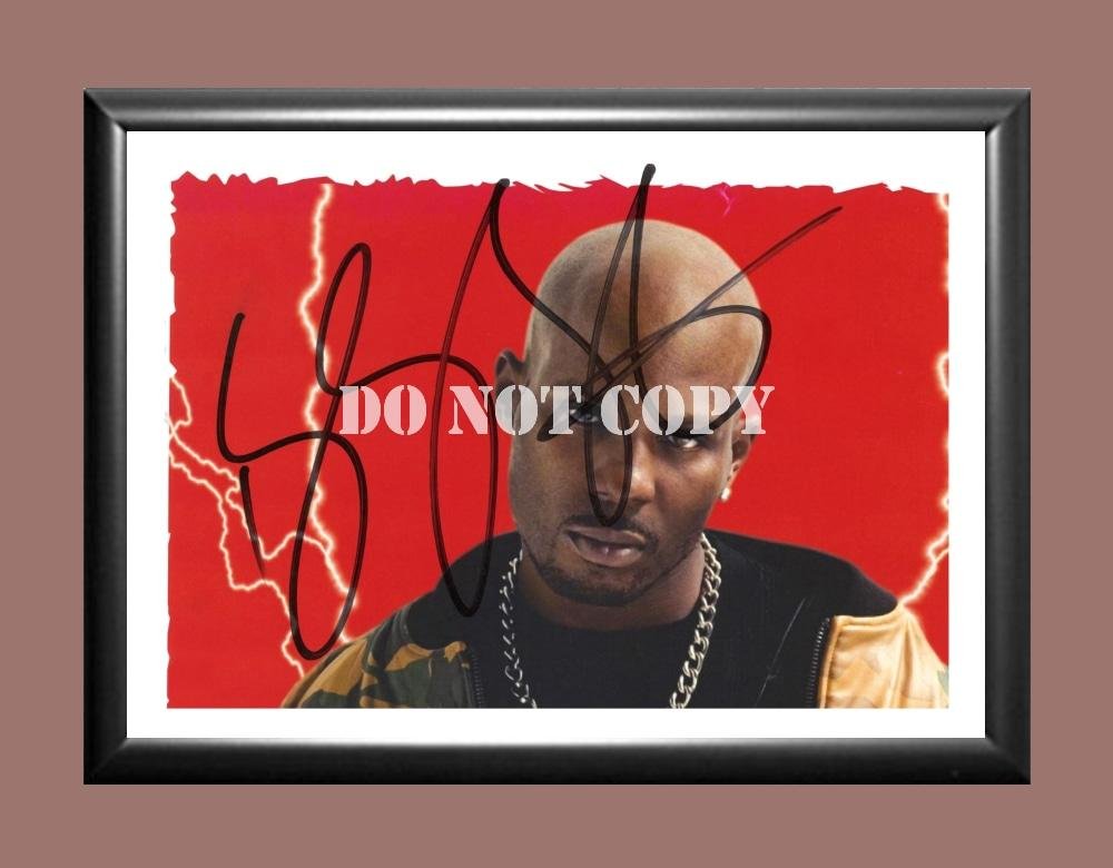 DMX Dark Man X 2 Signed Autographed Poster Photo A2 16.5x23.4""