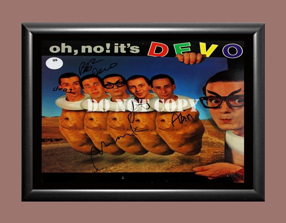 Devo Band 3 Signed Autographed Poster Photo A2 16.5x23.4""