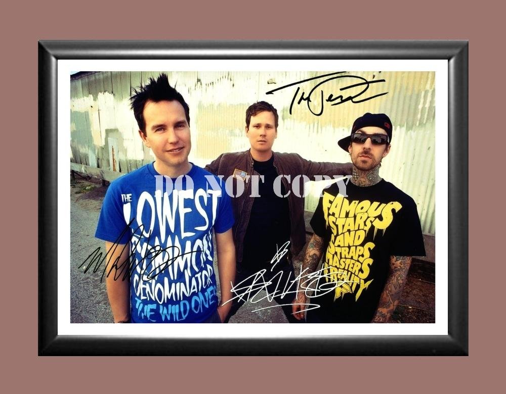 Blink-182 Band 2 Signed Autographed Poster Photo A2 16.5x23.4""