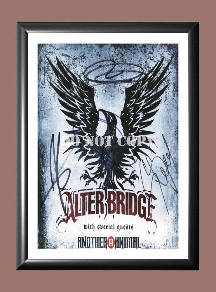 Alter Bridge Band 5 Signed Autographed Poster Photo A2 16.5x23.4""