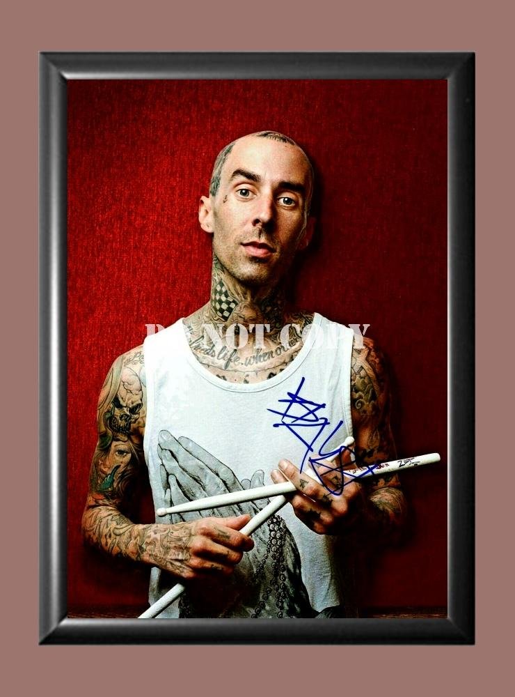 Travis Barker Blink-182 Drummer 1 Signed Autographed Poster Photo A2 16.5x23.4""