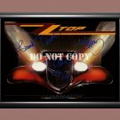 ZZ Top Band Billy Gibbons Frank Beard Dusty Hill 4 Signed Autographed Poster Photo A2 16.5x23.4""