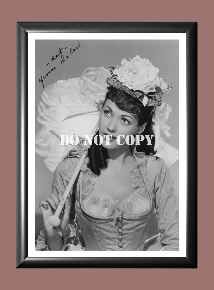 Yvonne DeCarlo The Munsters Signed Autographed Photo Poster A4 8.3x11.7"" TV1452A4