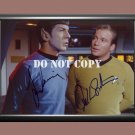 Leonard Nimoy Spock William Shatner Kirk Star Trek Signed Autographed Photo Poster A4 8.3x11.7"" TV1