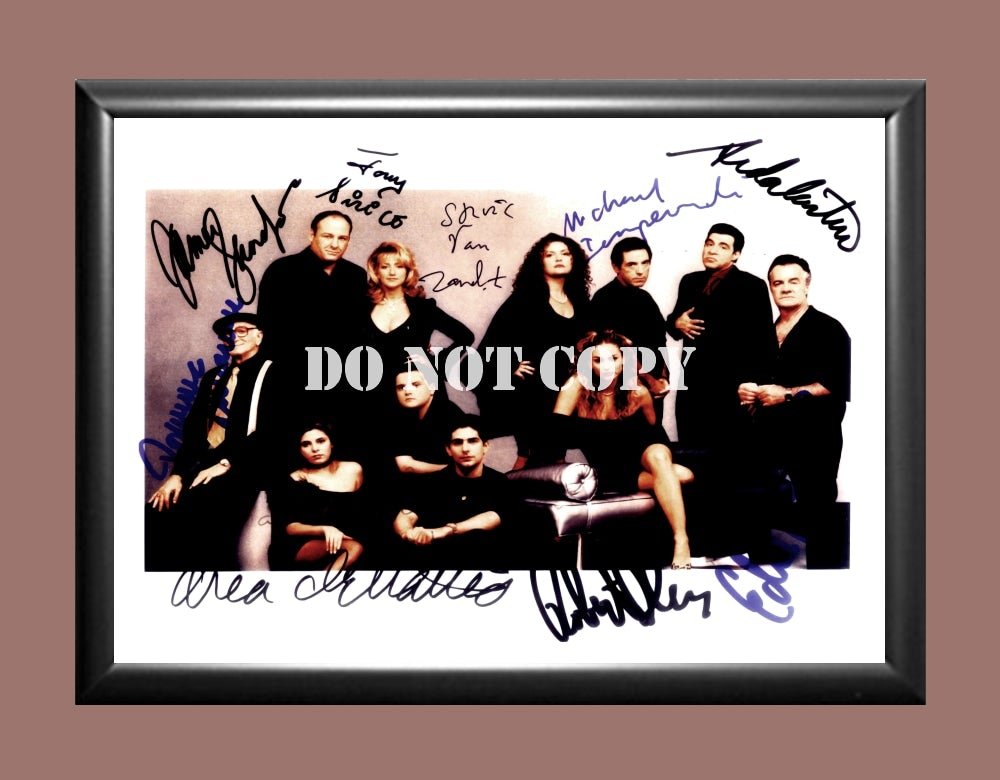 Sopranos Cast Signed Autographed Photo Poster A4 8.3x11.7"" TV1369A4