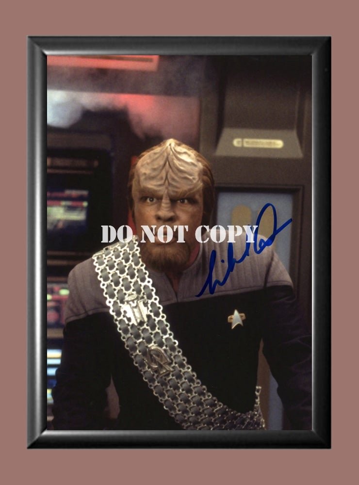 Michael Dorn Worf Star Trek Signed Autographed Photo Poster A4 8.3x11.7"" TV1324A4