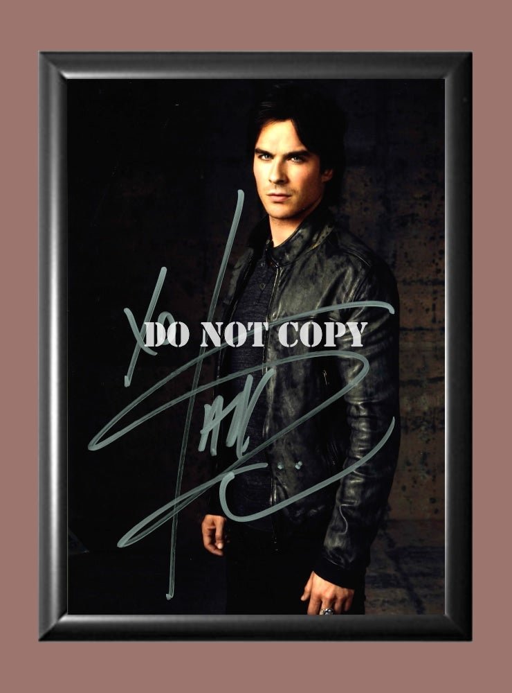 Ian Somerhalder Vampires Diaries Signed Autographed Photo Poster A4 8.3x11.7"" TV1256A4
