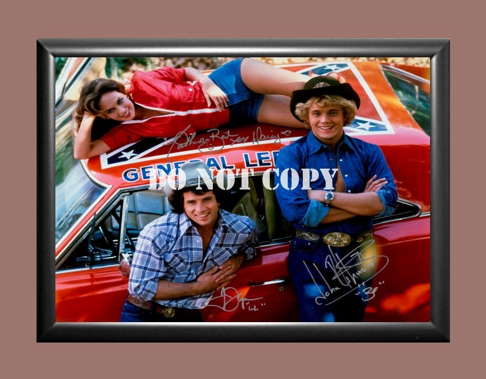 Dukes of Hazzard Cast Signed Autographed Photo Poster A4 8.3x11.7