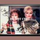 Jennifer Saunders Joanna Lumley Absolutely Fabulous Cast Signed Autographed Photo Poster A4 8.3x11.7