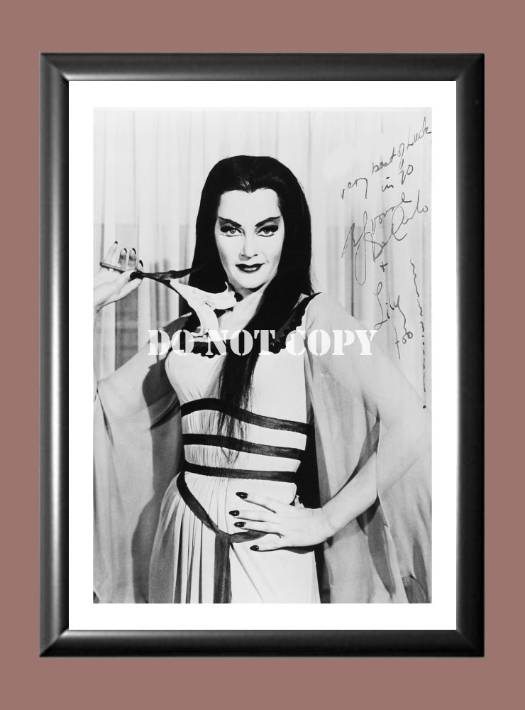 Yvonne DeCarlo The Munsters Signed Autographed Photo Poster A3 11.7x16.5"" TV1451A3
