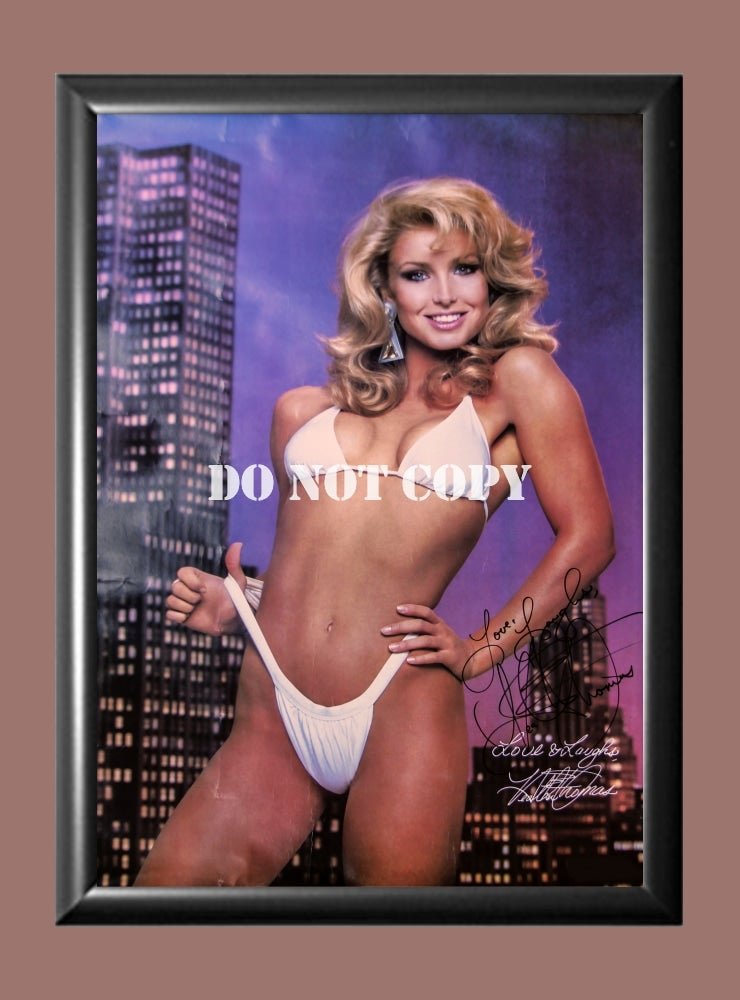 Heather Thomas Signed Autographed Photo Poster A3 11.7x16.5"" TV1252A3
