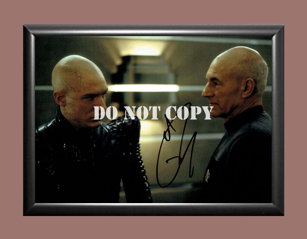 Tom Hardy Patrick Stewart Star Trek Signed Autographed Photo Poster A2 16.5x23.4"" TV1440A2