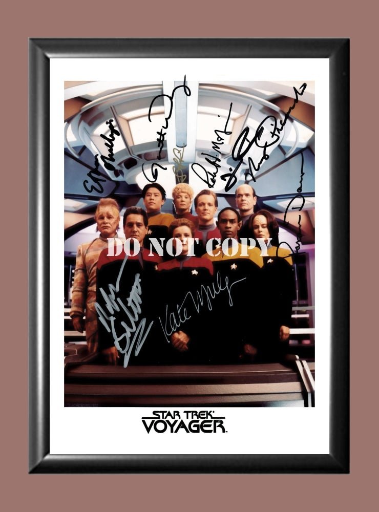 Star Trek Voyager Cast Signed Autographed Photo Poster A2 16.5x23.4"" TV1402A2