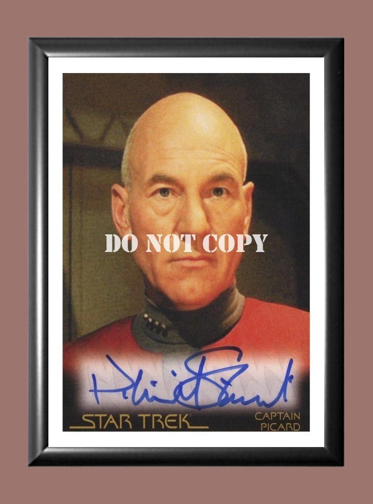 Patrick Stewart Picard Star Trek Signed Autographed Photo Poster A2 16.5x23.4"" TV1389A2