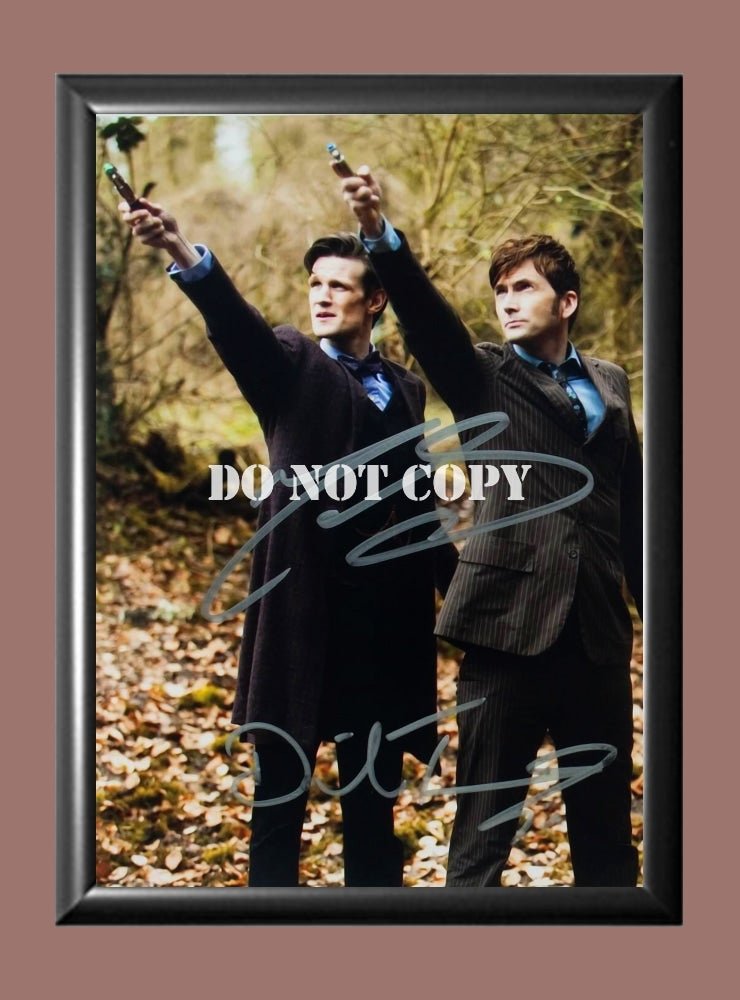 Matt Smith David Tenant Doctor Dr Who Signed Autographed Photo Poster A2 16.5x23.4"" TV1318A2