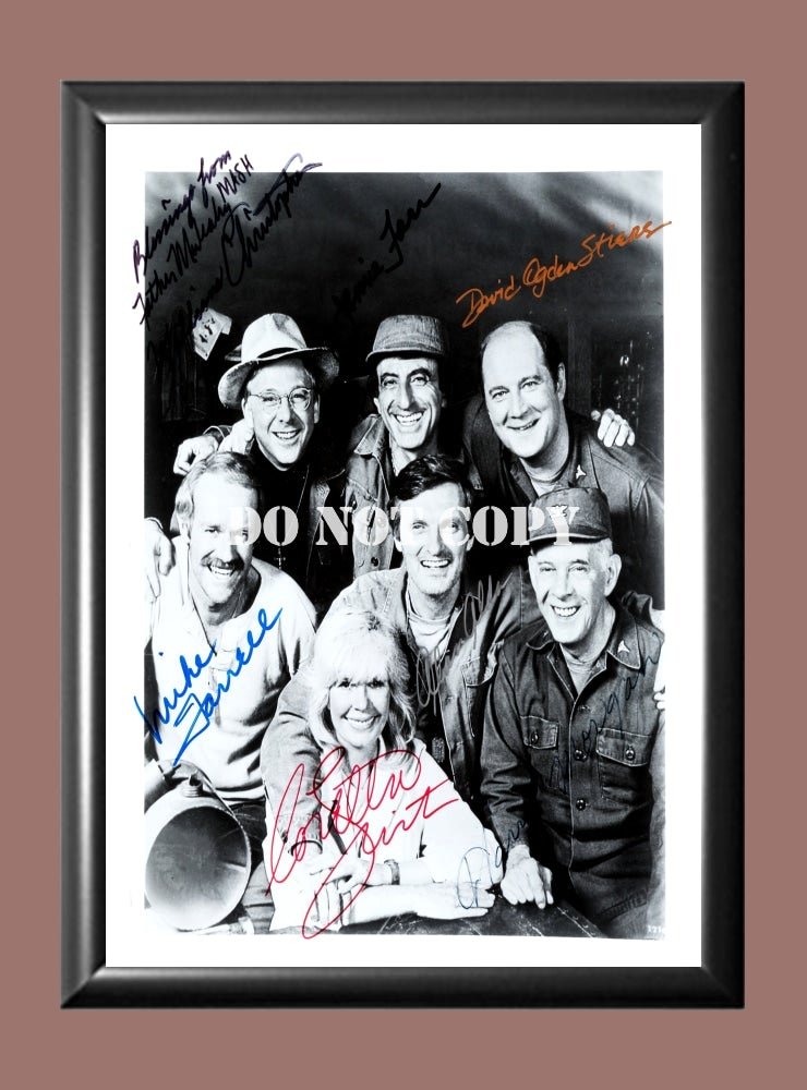 MASH Cast Signed Autographed Photo Poster A2 16.5x23.4"" TV1317A2