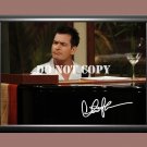 Charlie Sheen Two And A Half Men Signed Autographed Photo Poster A2 16.5x23.4"" TV1121A2