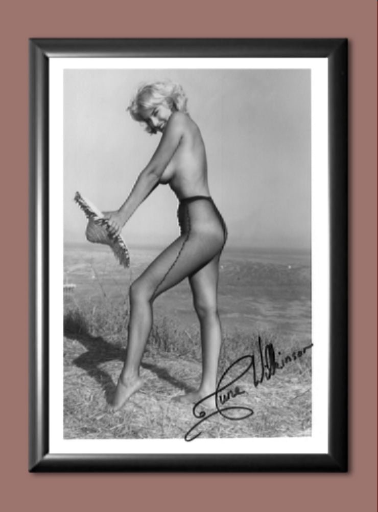 June Wilkinson Adult Model Signed Autographed Poster Photo A3 11.7x16.5"" MO2788A3