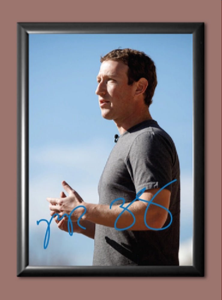 Mark Zuckerberg Signed Autographed Poster Photo A3 11.7x16.5"" H145A3