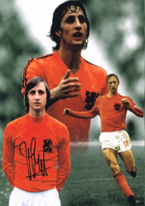 Johan Cruyff Signed Autographed Poster Photo A4 8.3x11.7""