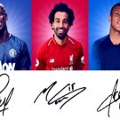 Paul Pogba Mohamed Salah Kylian Mbappe Signed Autographed Poster Photo A4 8.3x11.7""