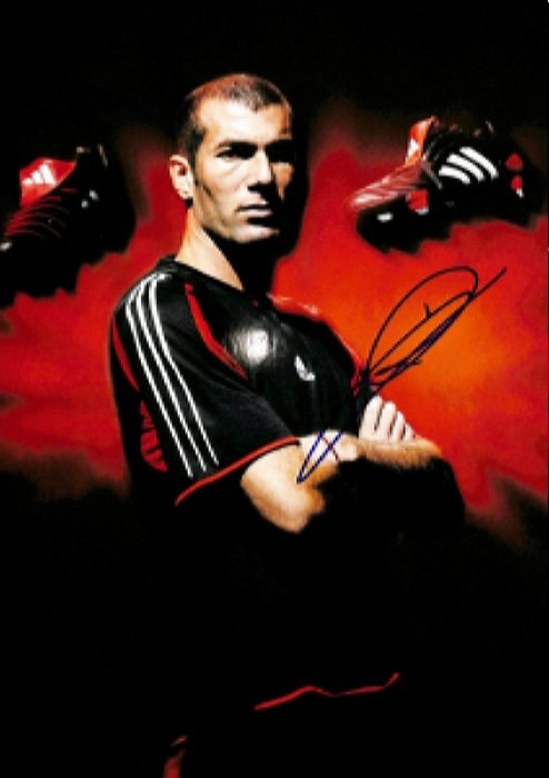 Zenedine Zidane Signed Autographed Poster Photo A2 16.5x23.4""