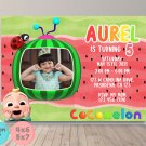 Cocomelon Birthday Invitation With Photo