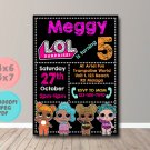 Lol Dolls Party For Girls Invitations