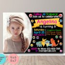 Pokemon Girl Invitation With Photo