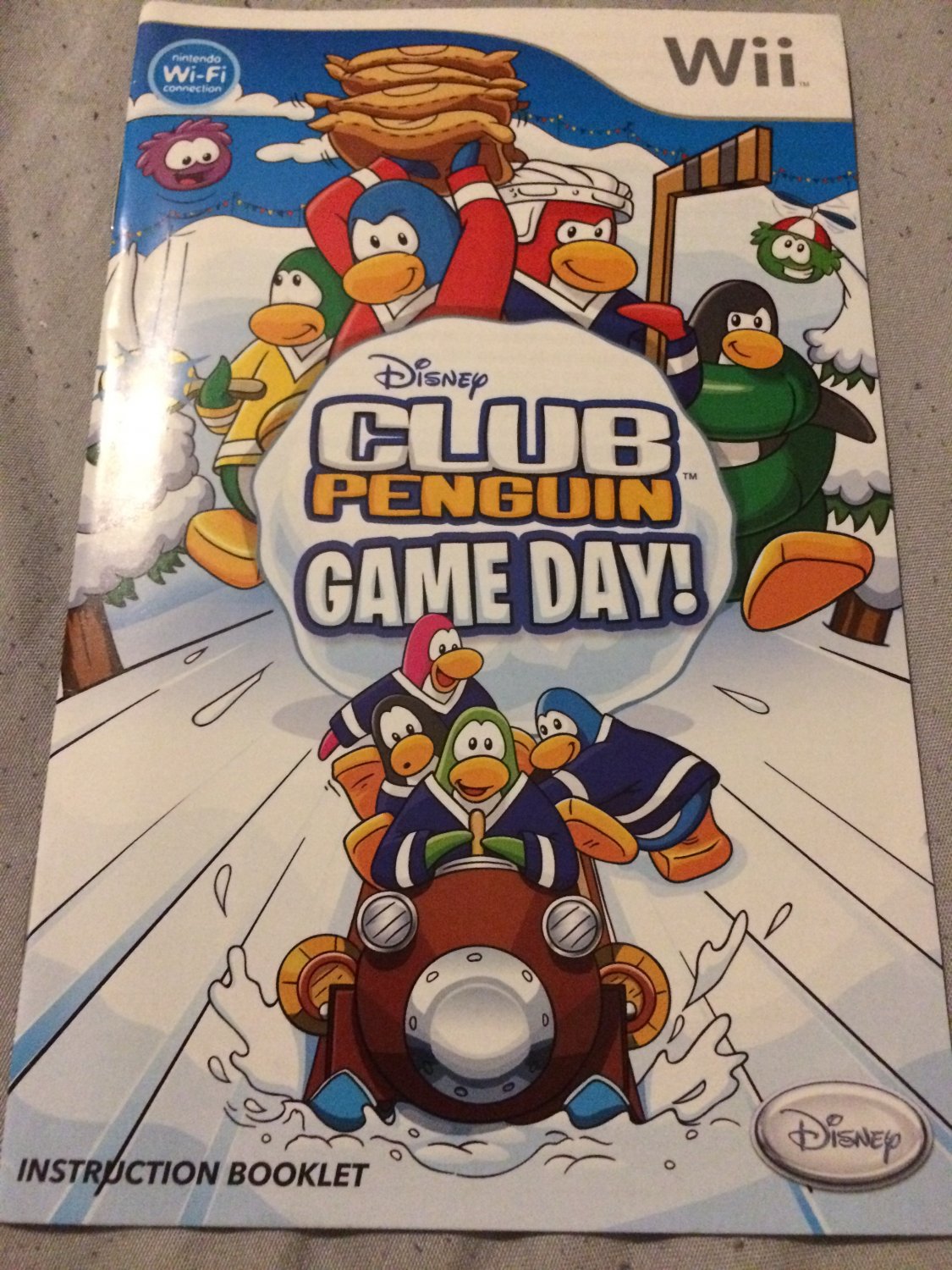 Nintendo Wii Club Penguin Game Day! Manual only!