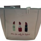 Clinique x Kate Spade Shopping Shoulder Travel Tote Large White Lipstick Bag