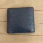 Authentic Louis Vuitton Blue Epi Bifold Wallet Unisex