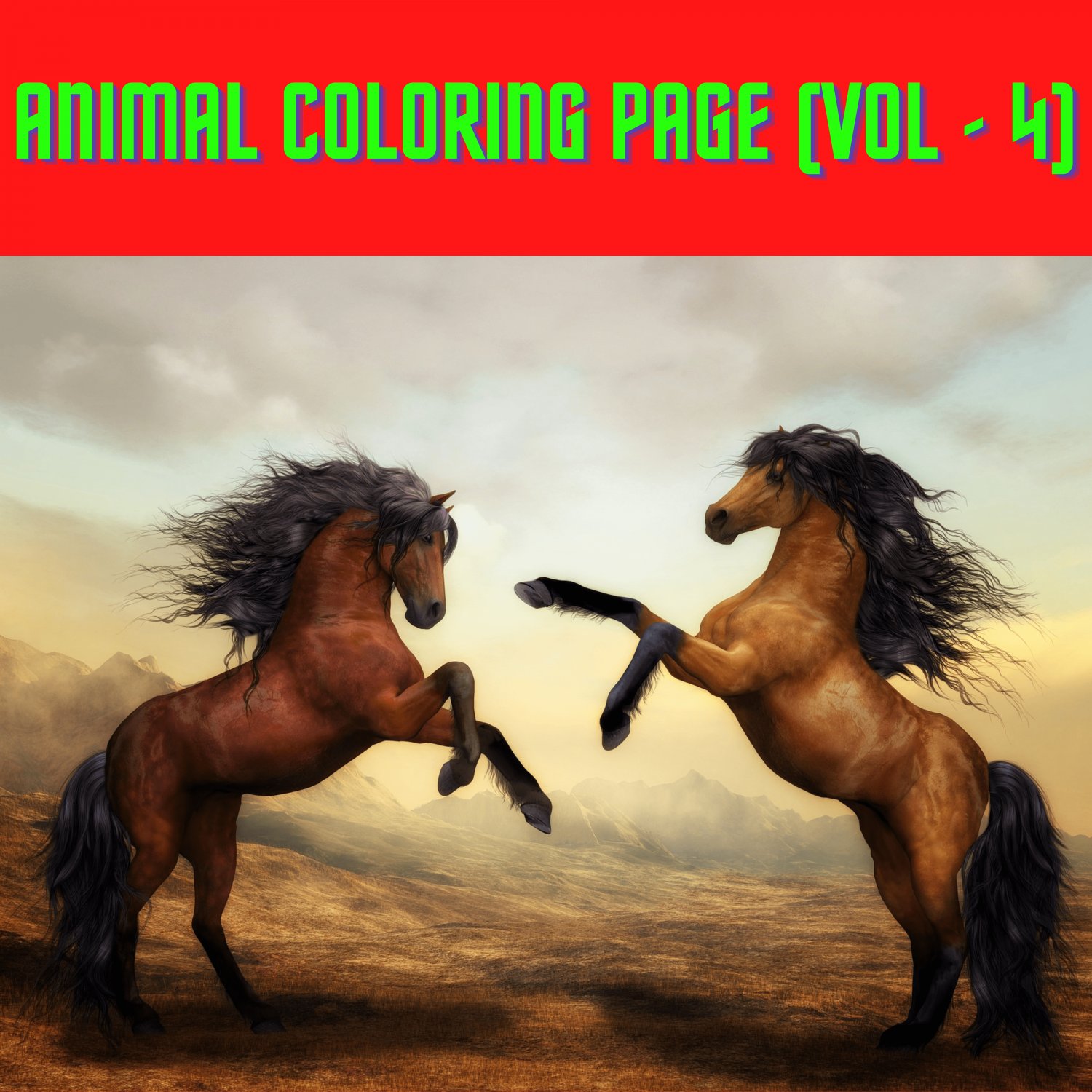 Best 20 Animal Coloring Page for Children or Kids With Instant Download. (Vol - 4)