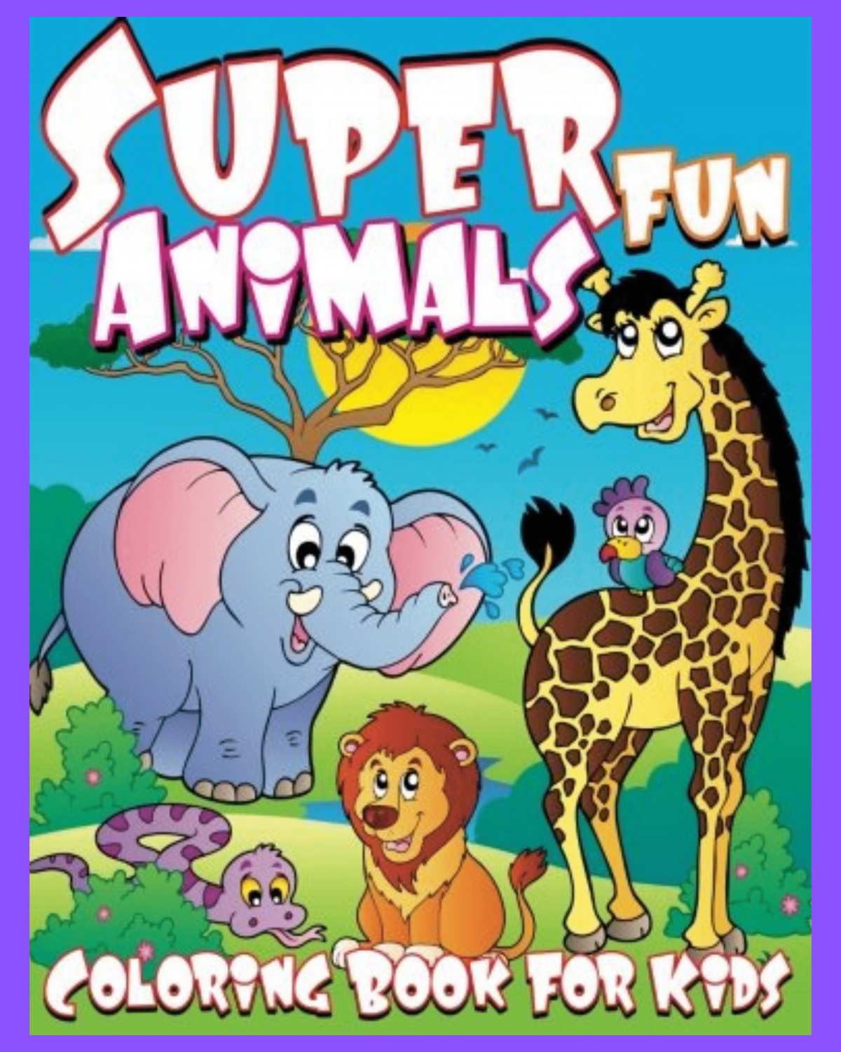 12 Pages Animal Coloring Book for Children or Kids With Instant Download. ( Vol - 6)