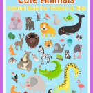 16 pages Animal Coloring Book for Children or Kids With Instant Download. (Vol - 7).