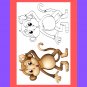 16 pages Animal Coloring Book for Children or Kids With Instant Download. (Vol - 7).