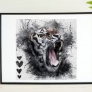 Gallery Wall art, Tiger Printable Art, Wild Animals Printable Art & Water Line Art