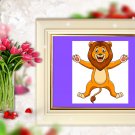 Cartoon Art, Lion Cartoon Printable Art & Water Line Art, Modern Home Decor Art, Wall Decor,