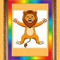 Cartoon Art, Lion Cartoon Printable Art & Water Line Art, Modern Home Decor Art, Wall Decor,
