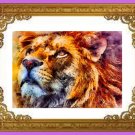Lion Face Printable Art, Animal Beauty Printable Art & Water Line Art, Abstract art print.