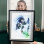 Cat abstract art print, Gallery Wall art, Cat Activity Printable Art, Animal Beauty Printable Art.