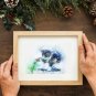 Cat abstract art print, Gallery Wall art, Cat Activity Printable Art, Animal Beauty Printable Art.
