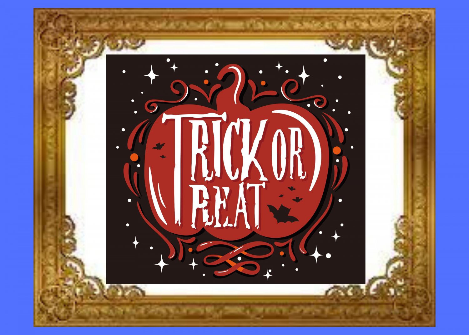TRICK OR REAT Activity Printable Art, Trick or Reat Beauty Printable Art & Water Line Art.