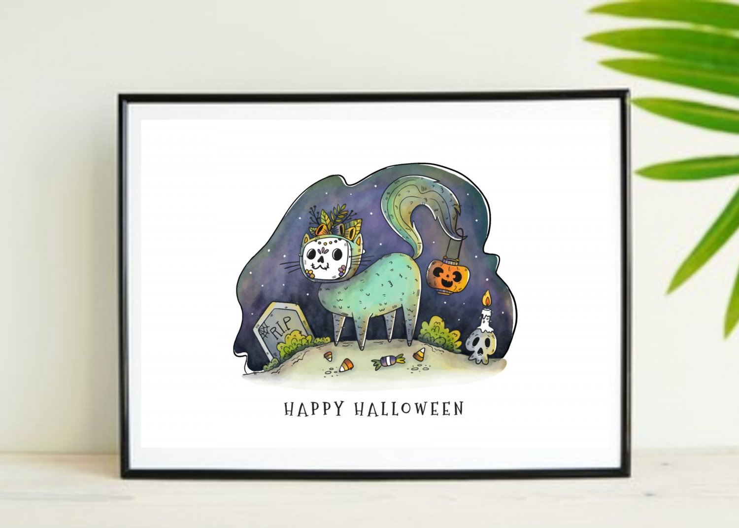 Happy Halloween Activity Printable Art, Halloween Beauty Printable Art & Water Line Art.