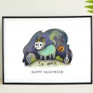 Happy Halloween Activity Printable Art, Halloween Beauty Printable Art & Water Line Art.