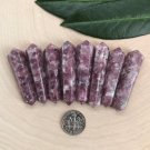 Lot of 100 Bulk Lepidolite Double Terminated Point Crystal grid
