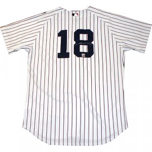 Johnny Damon Autographed On Back Authentic Home NY Yankees Jersey