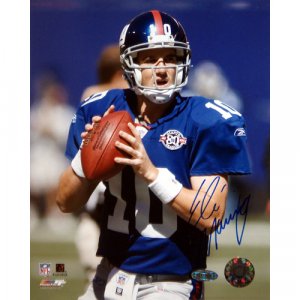 Eli Manning Autographed Close Up 8x10 Photograph
